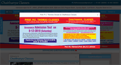 Desktop Screenshot of chaithanyaclasses.com