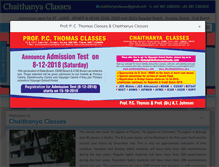 Tablet Screenshot of chaithanyaclasses.com